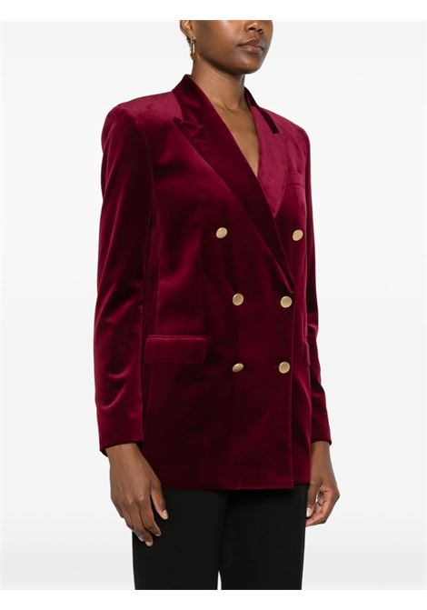 Blazer in velluto doppiopetto in bordeaux Tagliatore - donna TAGLIATORE | JJASMINE10B800007C1379