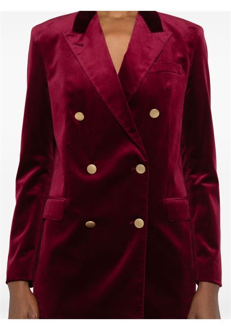 Blazer in velluto doppiopetto in bordeaux Tagliatore - donna TAGLIATORE | JJASMINE10B800007C1379