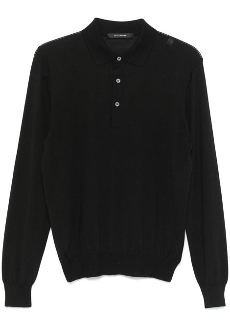 Black polo-style jumper Tagliatore - men TAGLIATORE | Sweaters | PALMERGSI2405099