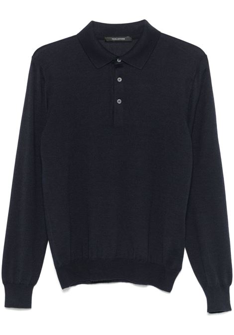 Navy blue polo-style jumper Tagliatore - men TAGLIATORE | Sweaters | PALMERGSI2405598