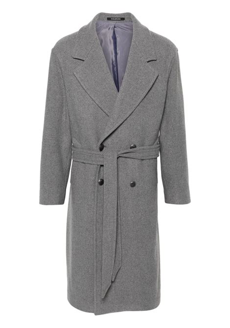 Grey Royce double-breasted coat Tagliatore - men