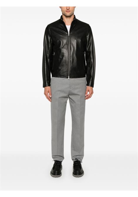 Black Morvek leather jacket Theory - men THEORY | F0170411001