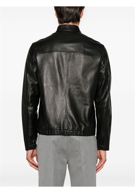 Black Morvek leather jacket Theory - men THEORY | F0170411001