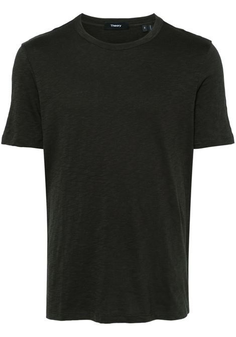 Black short-sleeve fitted T-shirt Theory - men