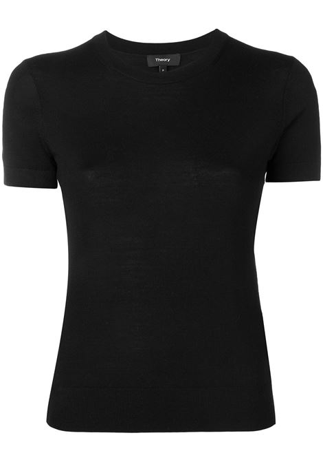 Black fine-knit top - THEORY - women