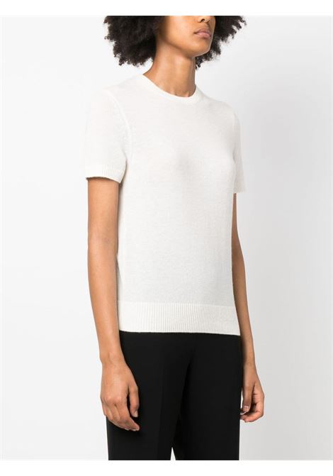 Ivory white cachemire knit t-shirt Theory - women THEORY | J0118706C05