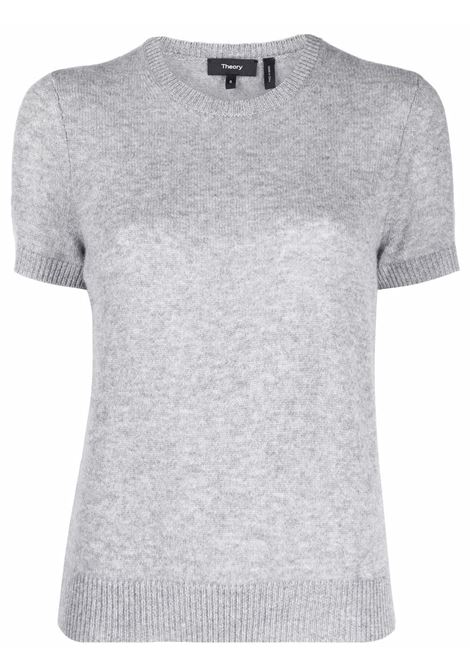 Top in maglia a maniche corte in grigio Lemaire - donna THEORY | Top | J0118706PGM