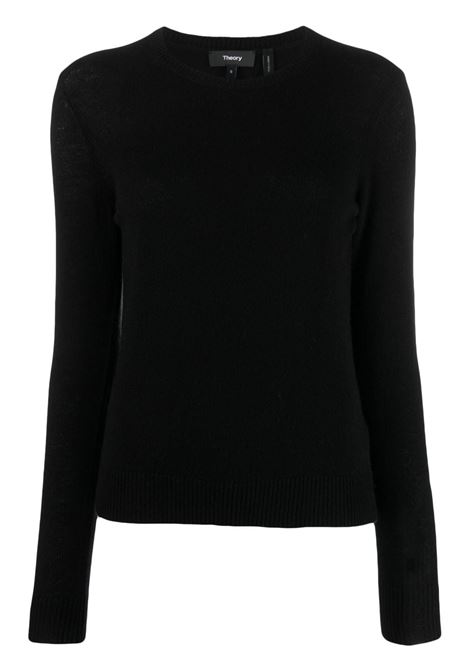 Black long-sleeve cachemire jumper Theory - women