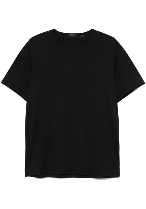 T-shirt a maniche corte in nero Theory - uomo