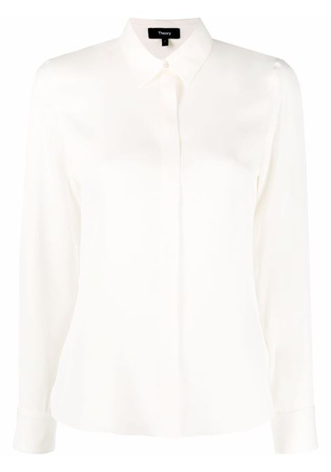 White silk shirt Theory - women