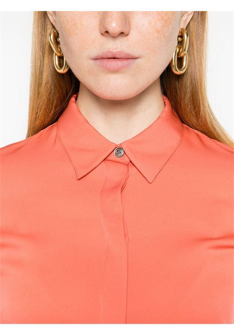 Camicia in seta in arancione corallo Theory - donna THEORY | M0102536SQP