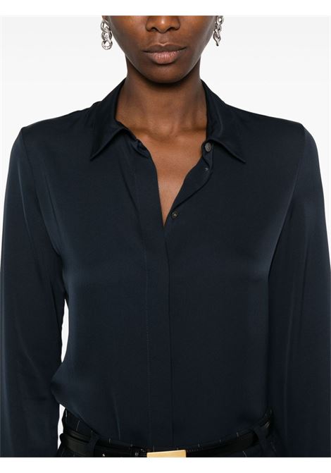 Camicia in seta in blu notte Theory - donna THEORY | M0102536XLV