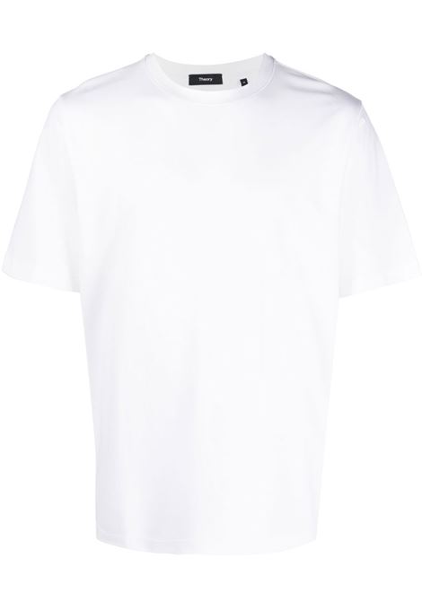 White crew-neck short-sleeve T-shirt Theory - men THEORY | T-shirt | M0196528100