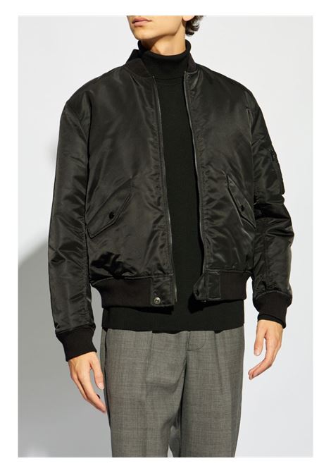 Black zip-up bomber jacket Theory - men THEORY | N0877402001