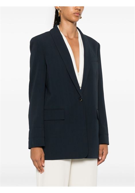 Blazer monopetto plissettato in blu navy Theory - donna THEORY | O0509103XLV