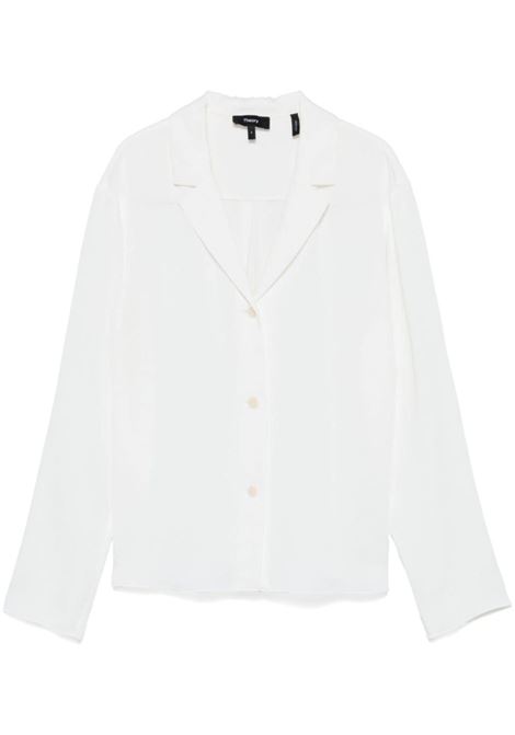 Blusa in seta in bianco Theory - donna