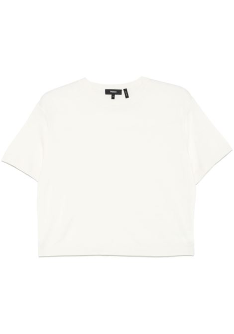 Top crop in maglia  in bianco Theory - donna THEORY | O0711719CX1