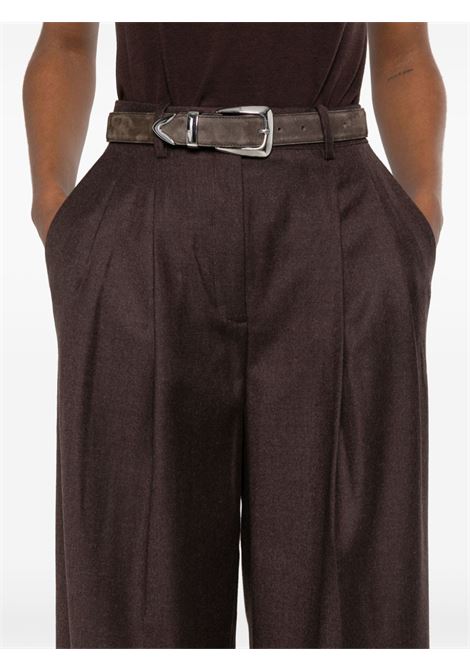 Pantaloni sartoriali con pieghe doppie in marrone Theory - donna THEORY | O08012011XP