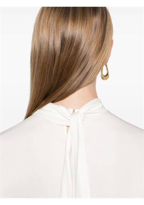 White scarf-detail silk top Theory - women THEORY | O0802503C05