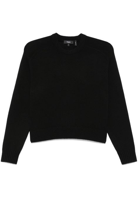 Maglione crop in nero Theory - donna THEORY | Maglie | O0818703001