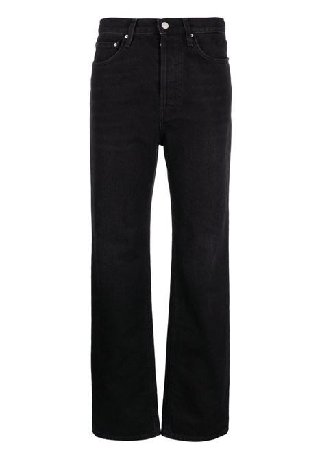 Black classic cut straight-leg jeans Toteme - women