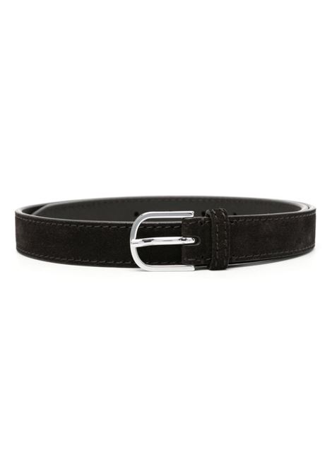 Brown logo-engraved belt Toteme - women