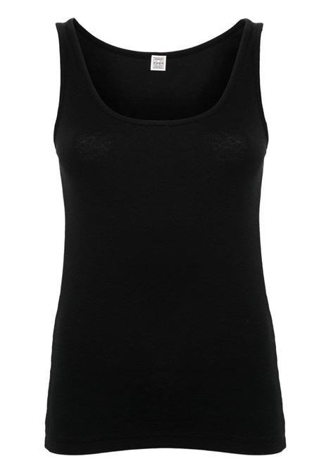 Black ribbed tank top - toteme  -women