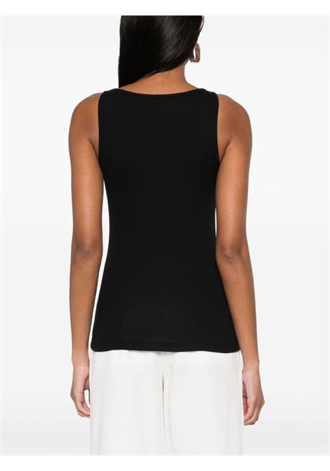 Black ribbed tank top - toteme  -women TOTEME | 241WRT1053FB0094001