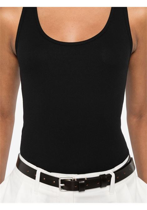 Black ribbed tank top - toteme  -women TOTEME | 241WRT1053FB0094001