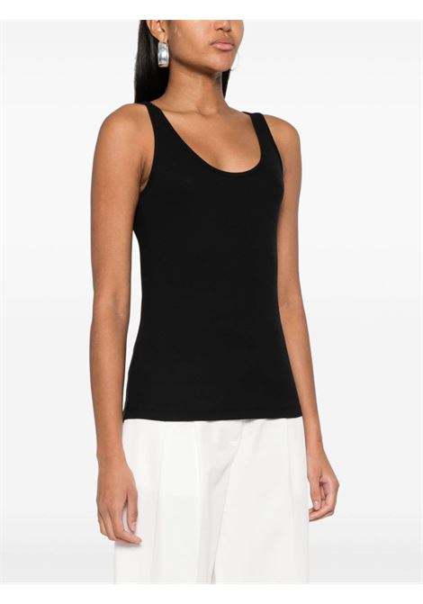 Black ribbed tank top - toteme  -women TOTEME | 241WRT1053FB0094001