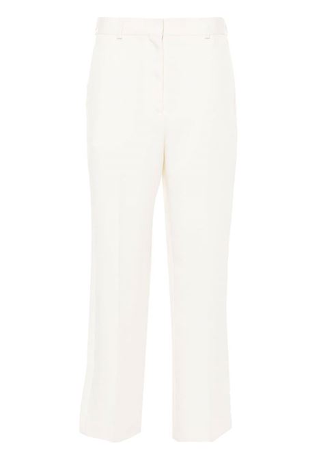 Pantaloni crop dritti in beige - donna