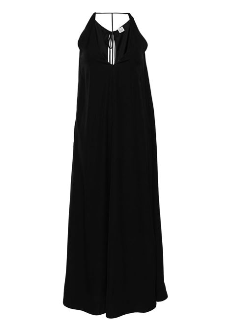 Abito maxi con scollo a V kyro in nero Toteme - donna