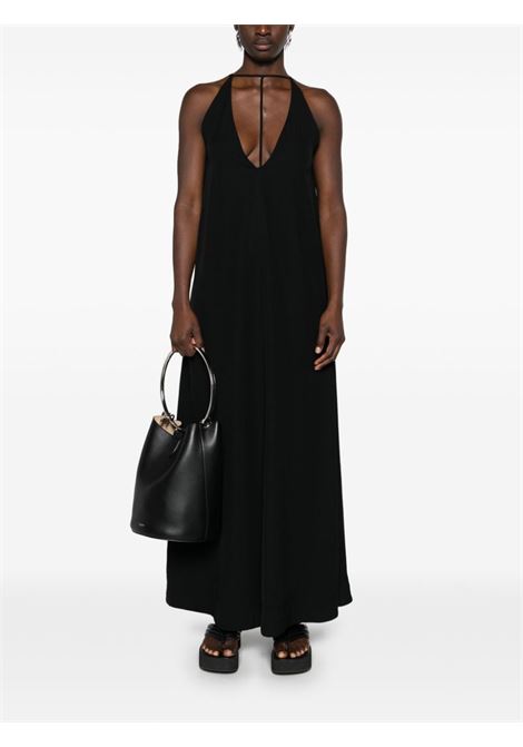 Black Kyro crepe maxi dress Toteme - women TOTEME | 243WRD0122FB0020001