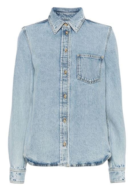 Light blue classic-collar denim shirt Toteme - women