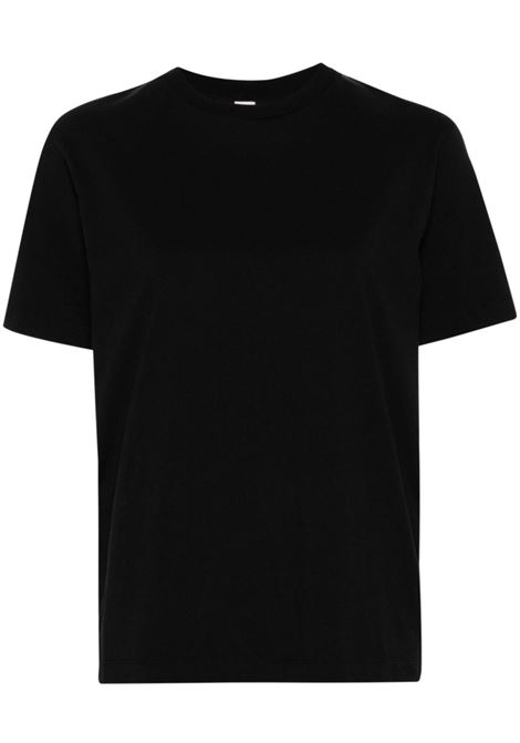 T-shirt a maniche corte in nero Toteme - donna