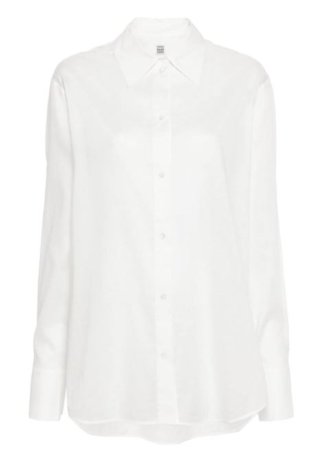 White long-sleeved shirt Toteme - women