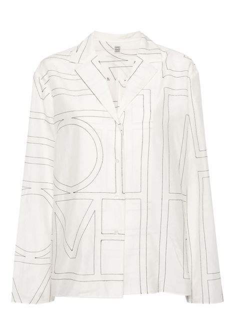 Camicia con monogramma in bianco Toteme - donna