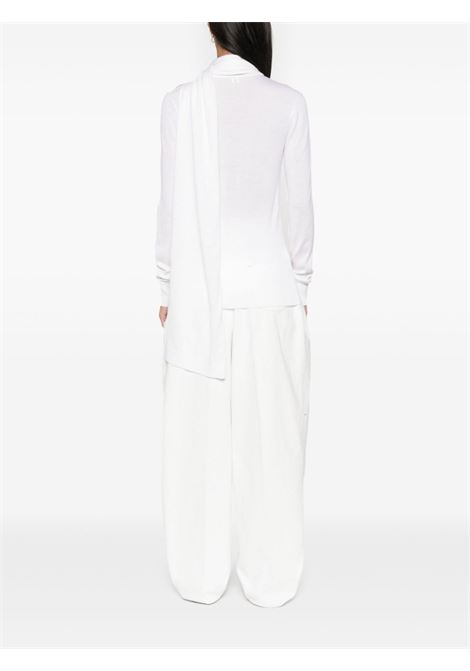 White draped-scarf sweater Toteme - women TOTEME | 244WRT0393YA0087059