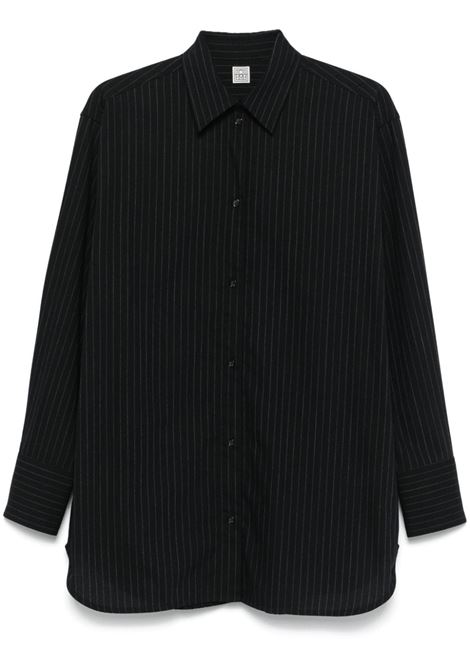 Blue navy pinstriped shirt Toteme - women