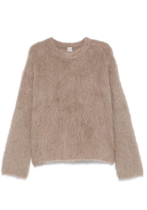 Beige grey brushed sweater Toteme - women