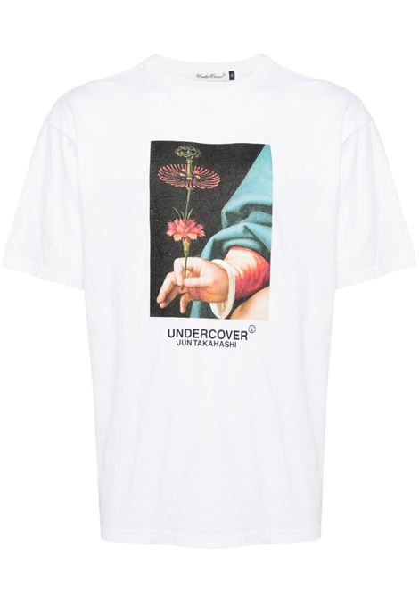 T-shirt con stampa grafica Undercover in bianco - uomo