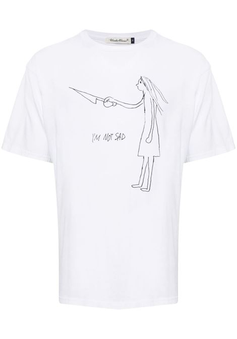 T-shirt con stampa grafica in bianco Undercover - uomo