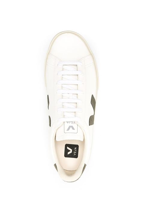 Sneakers basse campo in bianco e verde -VEJA  uomo VEJA | CP0502347BWHTKHK