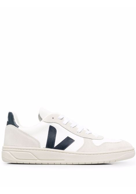 Sneakers V-10 in bianco e blu - VEJA uomo VEJA | VX0101380BWHTNTC