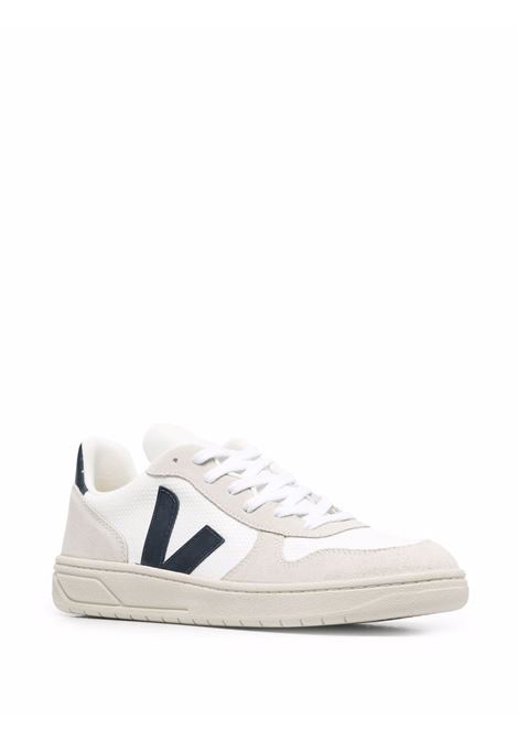 Sneakers V-10 in bianco e blu - VEJA uomo VEJA | VX0101380BWHTNTC