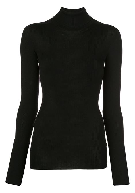 Black Roll-neck Ribbed Jumper Wardrobe.Nyc - women WARDROBE.NYC | W1023R05BLK