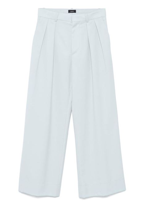 Pantaloni a vita bassa in celeste Wardrobe.Nyc - donna