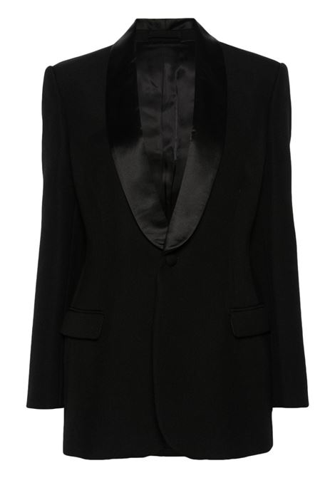 Black single-breasted wool blazer Wardrobe.Nyc  - women