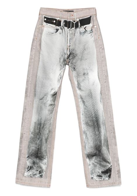 Jeans Trompe l'oeil in blu e grigio Y/project - donna