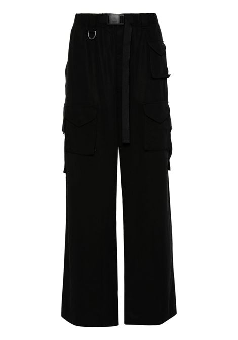 Pantaloni cargo con logo in nero Y-3 - uomo